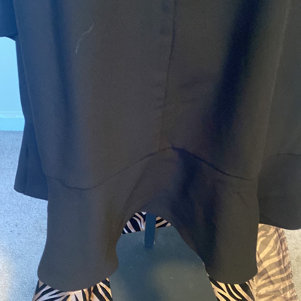 PRE-OWNED WOMEN’S Banana Republic Ruffle Wrap Racerback Dress, Black - Picture 10 of 14